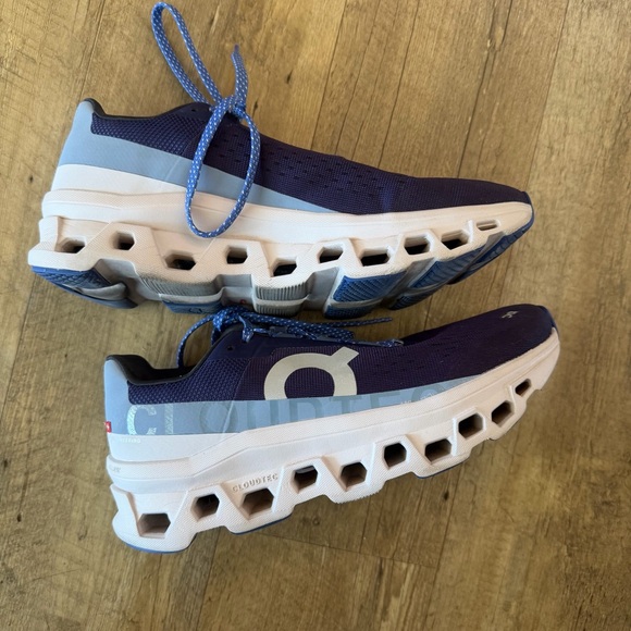 On Cloudmonster Womens Running Shoes | Acai/Lavender - Picture 5 of 12